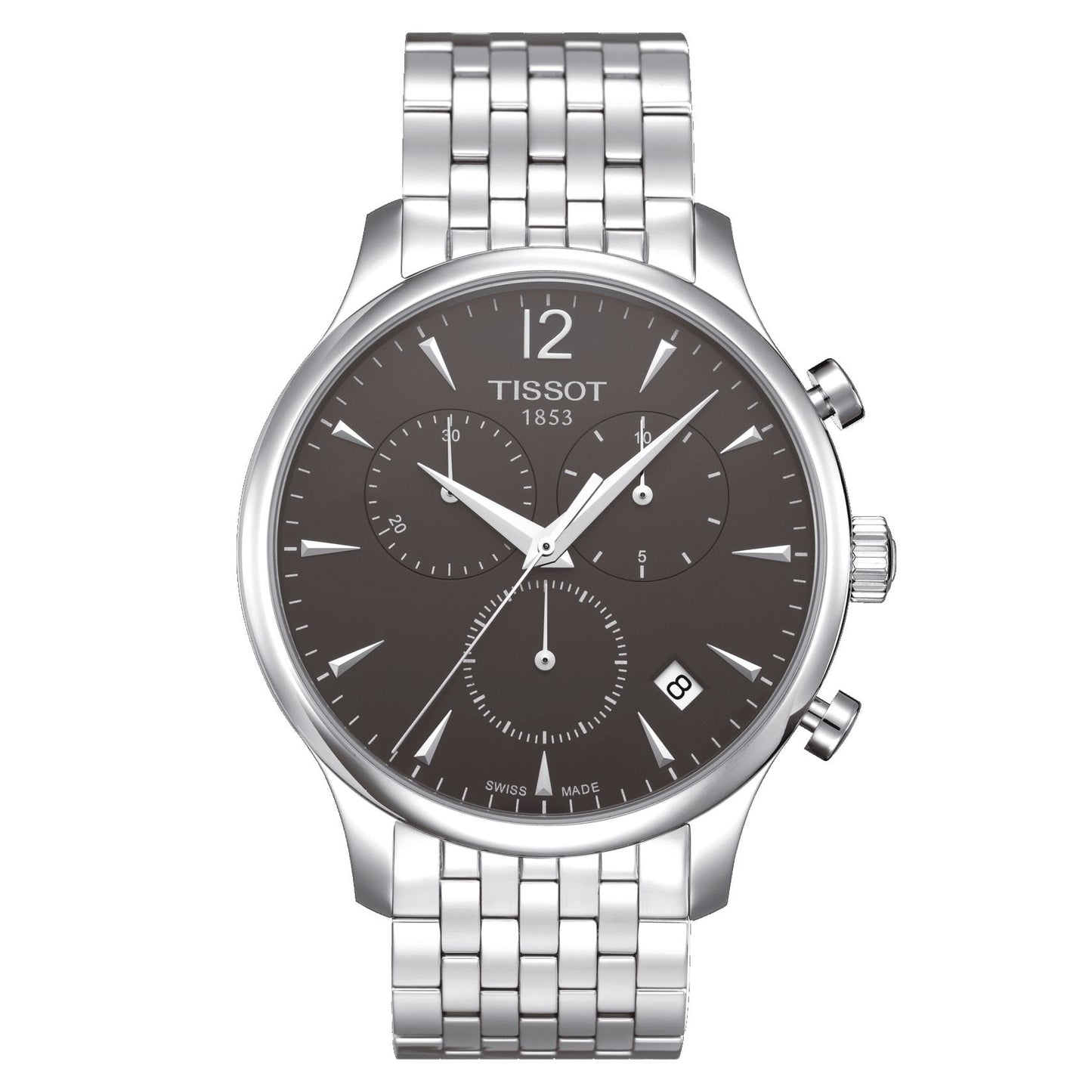 Tissot Tradition Chronograph (Stainless Steel, Grey) Arabic And Indexes