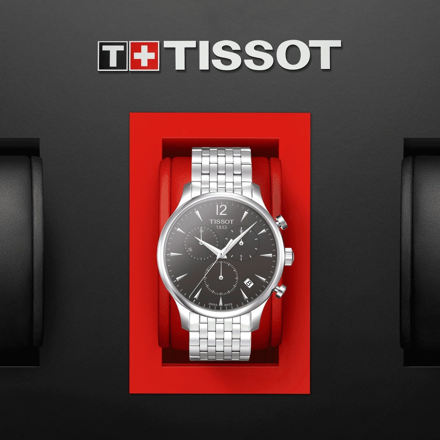 Tissot Tradition Chronograph (Stainless Steel, Grey) Arabic And Indexes