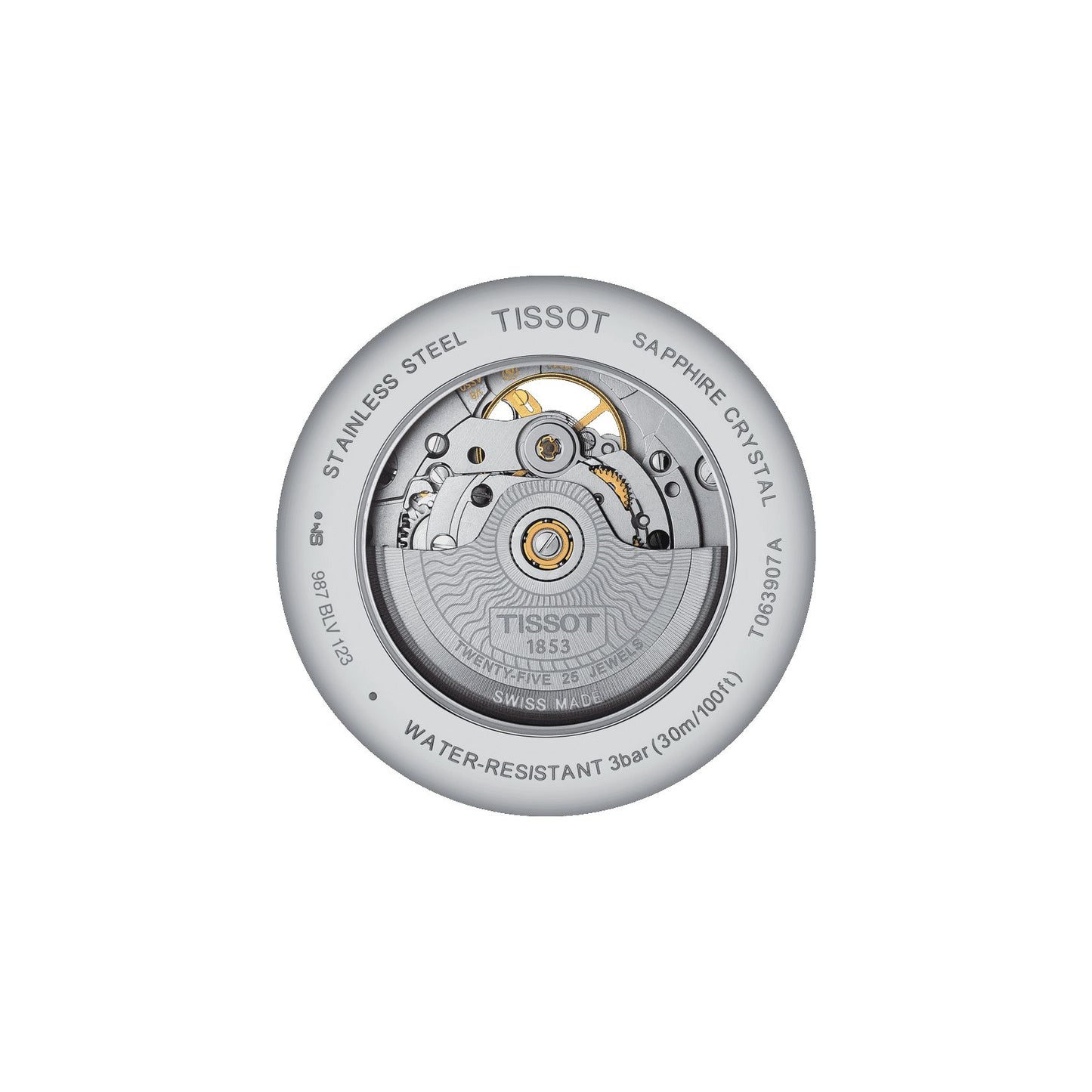 Tissot Tradition Powermatic 80 Open Heart (Leather, Brown) Roman And Indexes