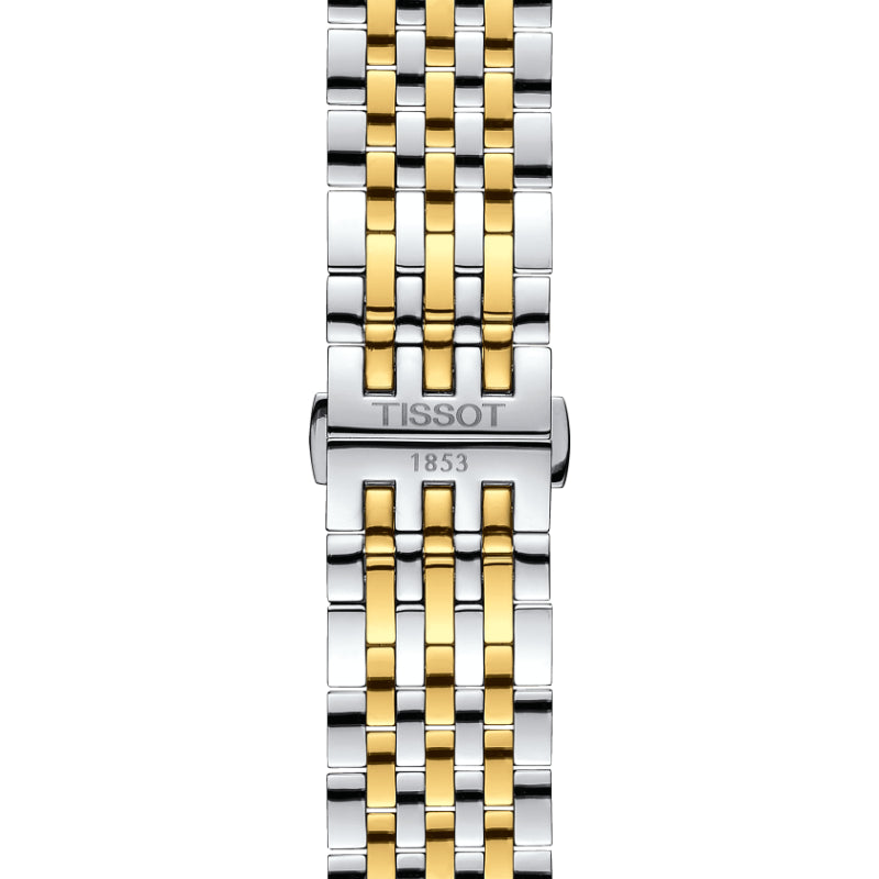 Tissot Tradition Powermatic 80 Open Heart (Stainless Steel, Grey/Yellow Gold 1N14) Roman And Indexes