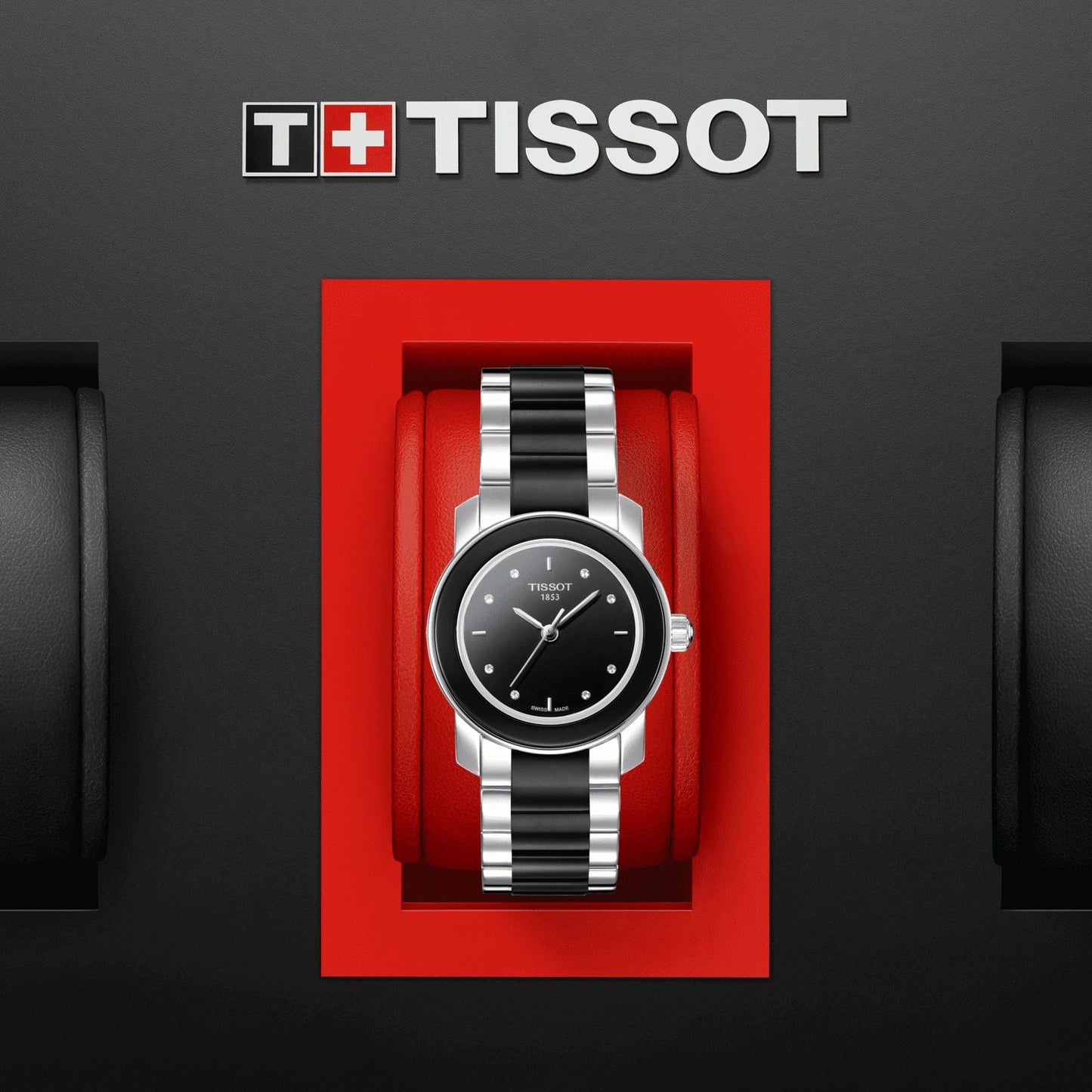Tissot Cera (Ceramic, Grey/Black) Indexes And Diamonds