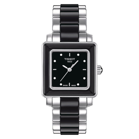 Tissot Cera (Ceramic, Grey/Black) Indexes And Diamonds