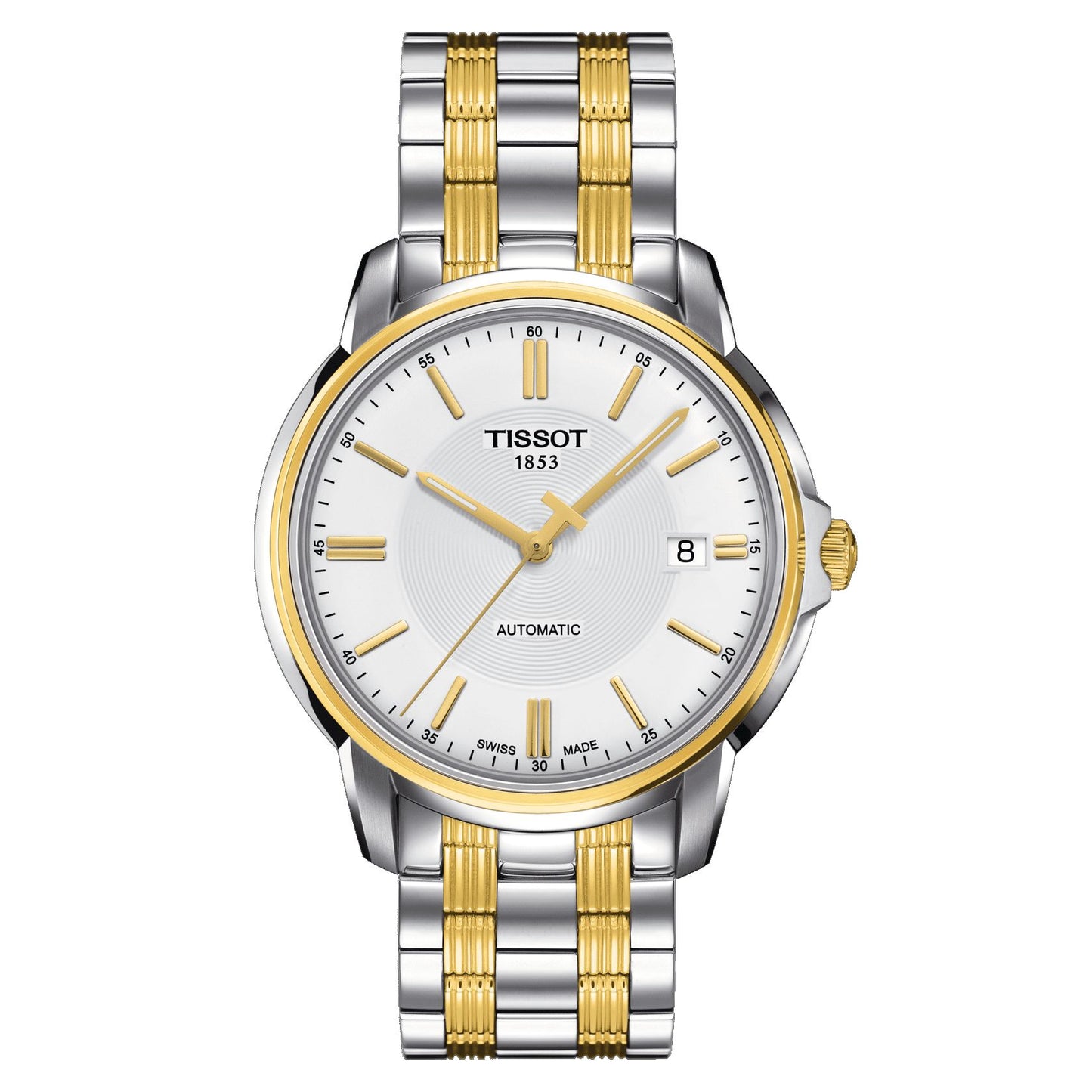 Tissot Automatics IIi Date (Stainless Steel, Grey/Yellow Gold 1N14) Indexes