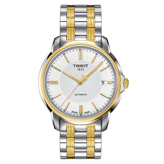 Tissot Automatics IIi Date (Stainless Steel, Grey/Yellow Gold 1N14) Indexes