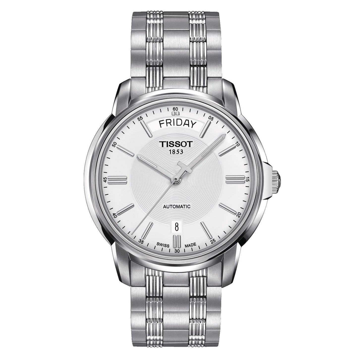 Tissot Automatics IIi Day Date (Stainless Steel, Grey) Indexes