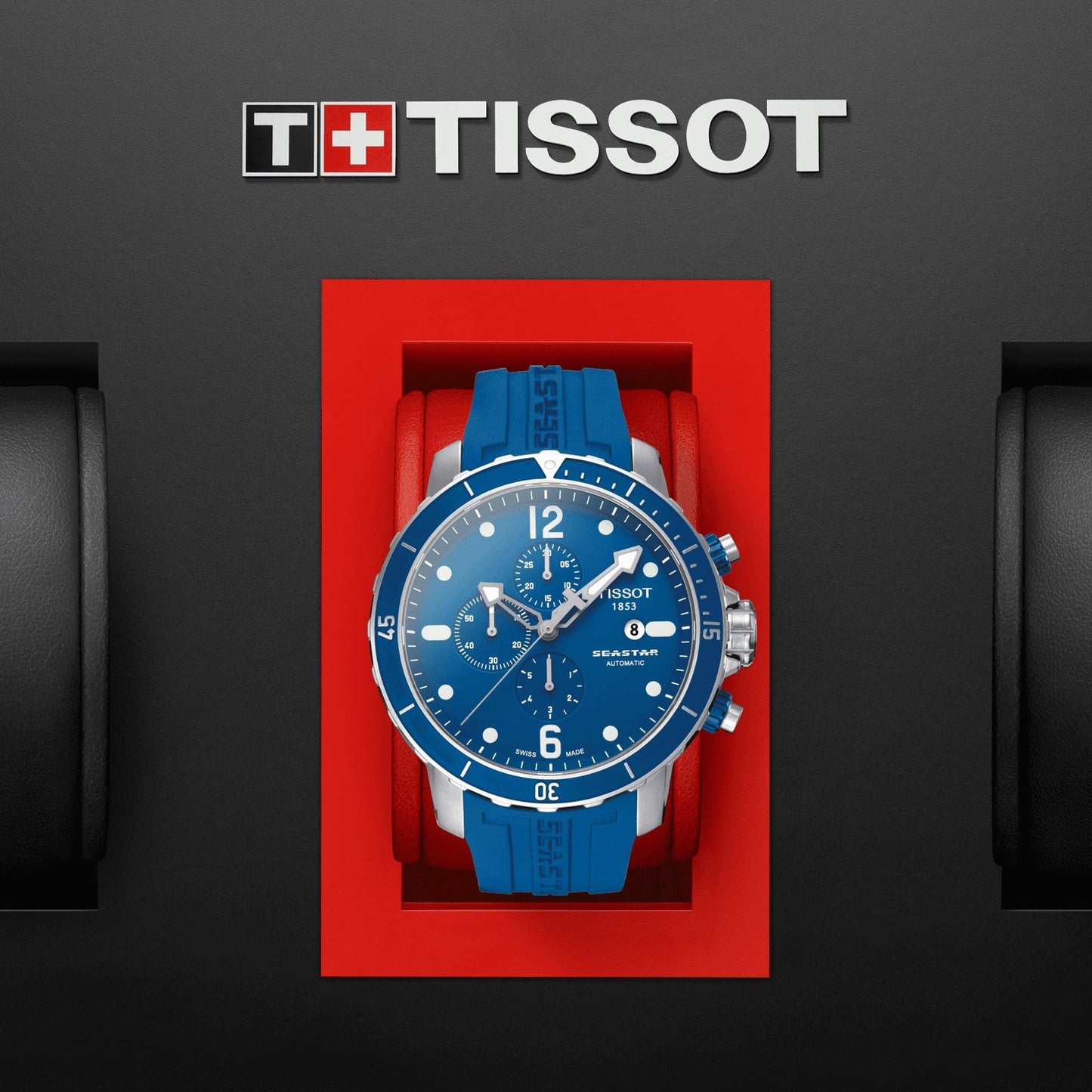 Tissot Seastar 1000 Automatic Chronograph (Rubber, Blue) Arabic And Indexes