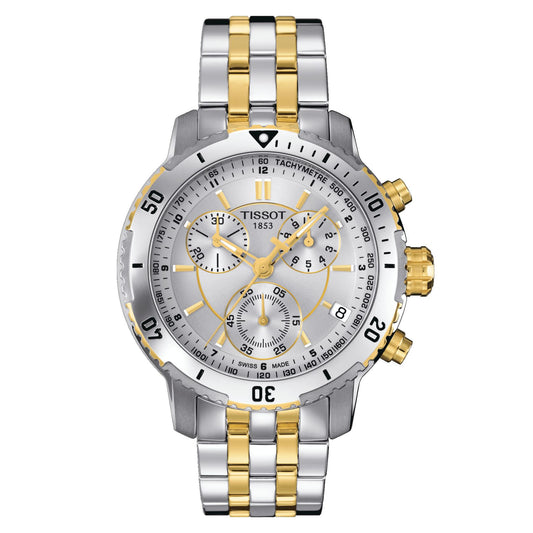 Tissot Prs 200 (Stainless Steel, Grey/Yellow Gold 1N14) Indexes