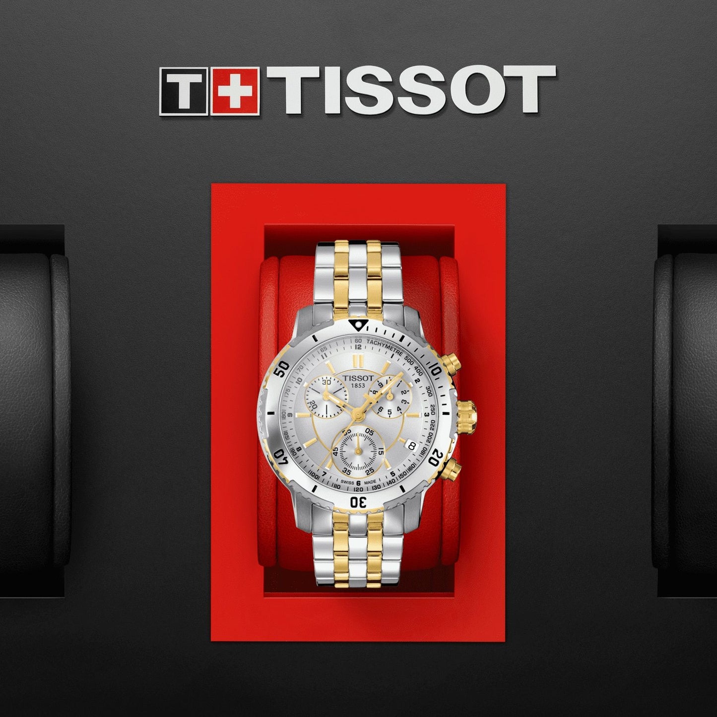 Tissot Prs 200 (Stainless Steel, Grey/Yellow Gold 1N14) Indexes
