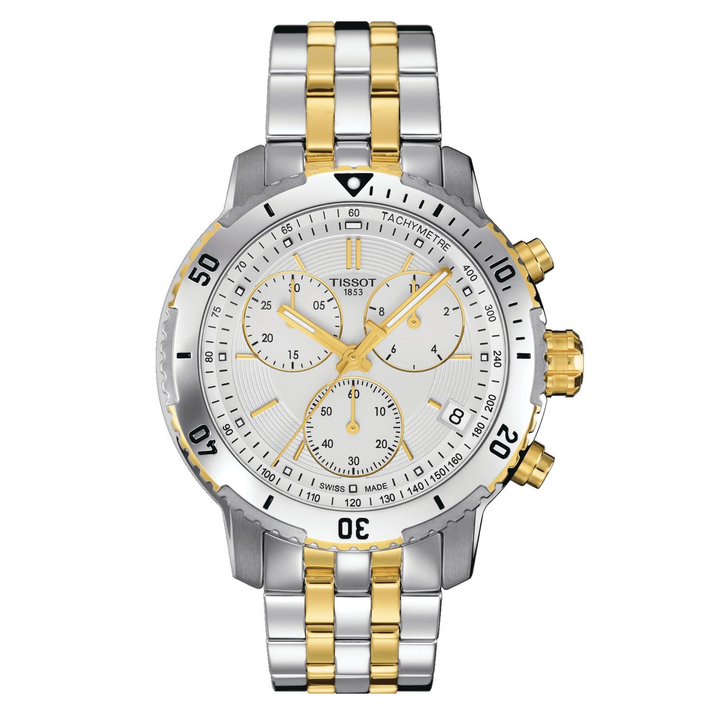 Tissot Prs 200 (Stainless Steel, Grey/Yellow Gold 1N14) Indexes
