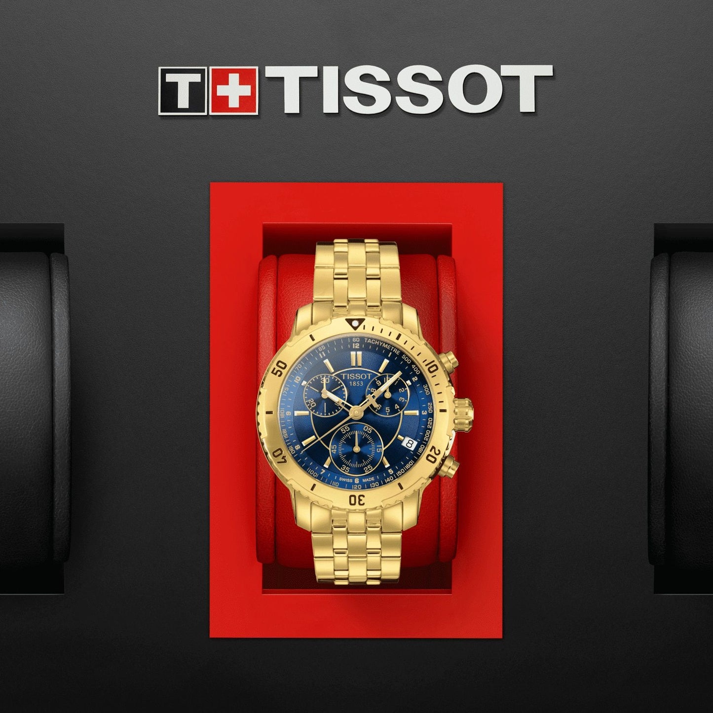 Tissot Prs 200 (Stainless Steel, Yellow Gold 1N14) Indexes