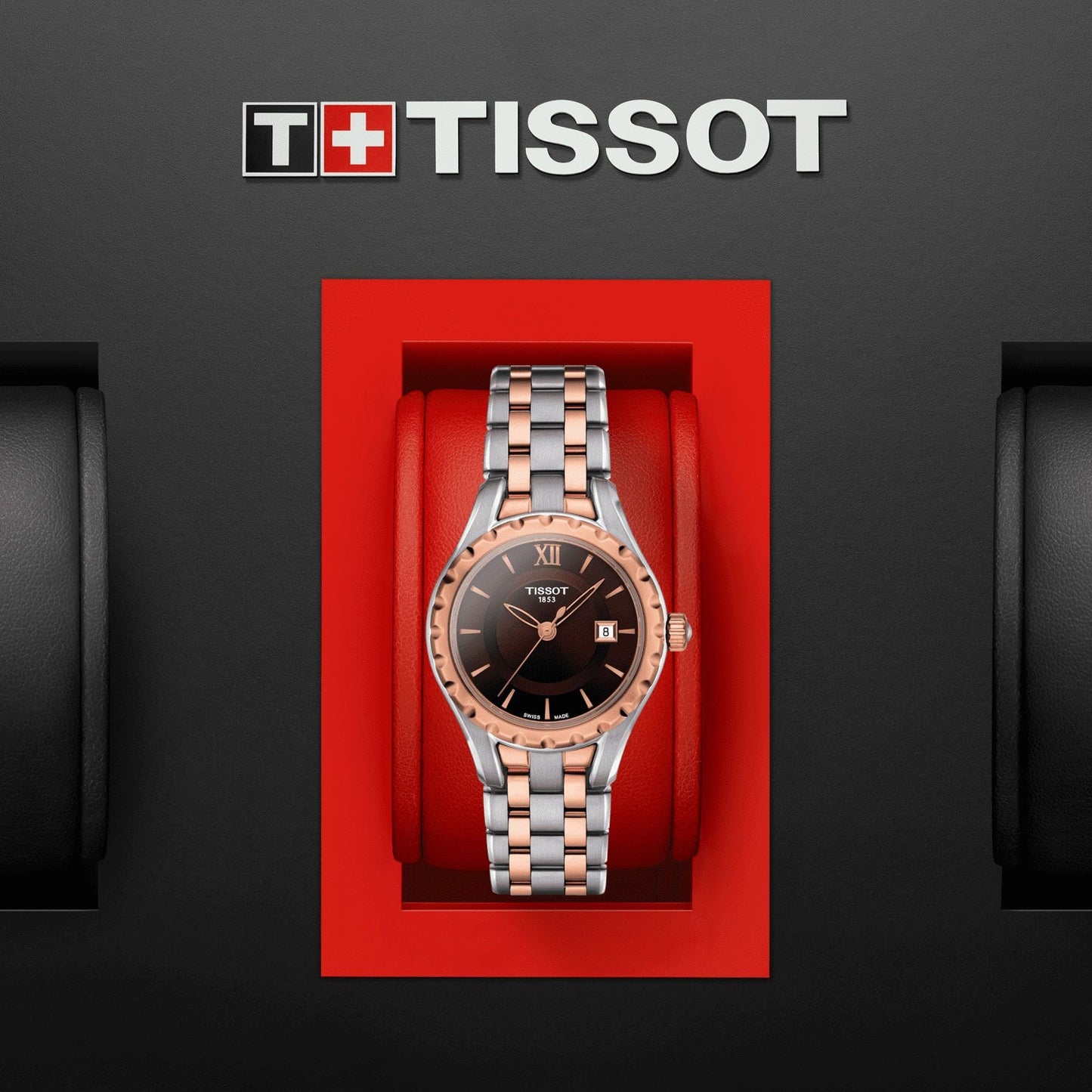 Tissot Lady Small Lady (Stainless Steel, Grey/Rose Gold 5N) Roman And Indexes