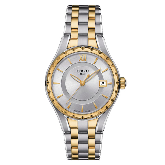 Tissot Lady (Stainless Steel, Grey/Yellow Gold 1N14) Roman And Indexes