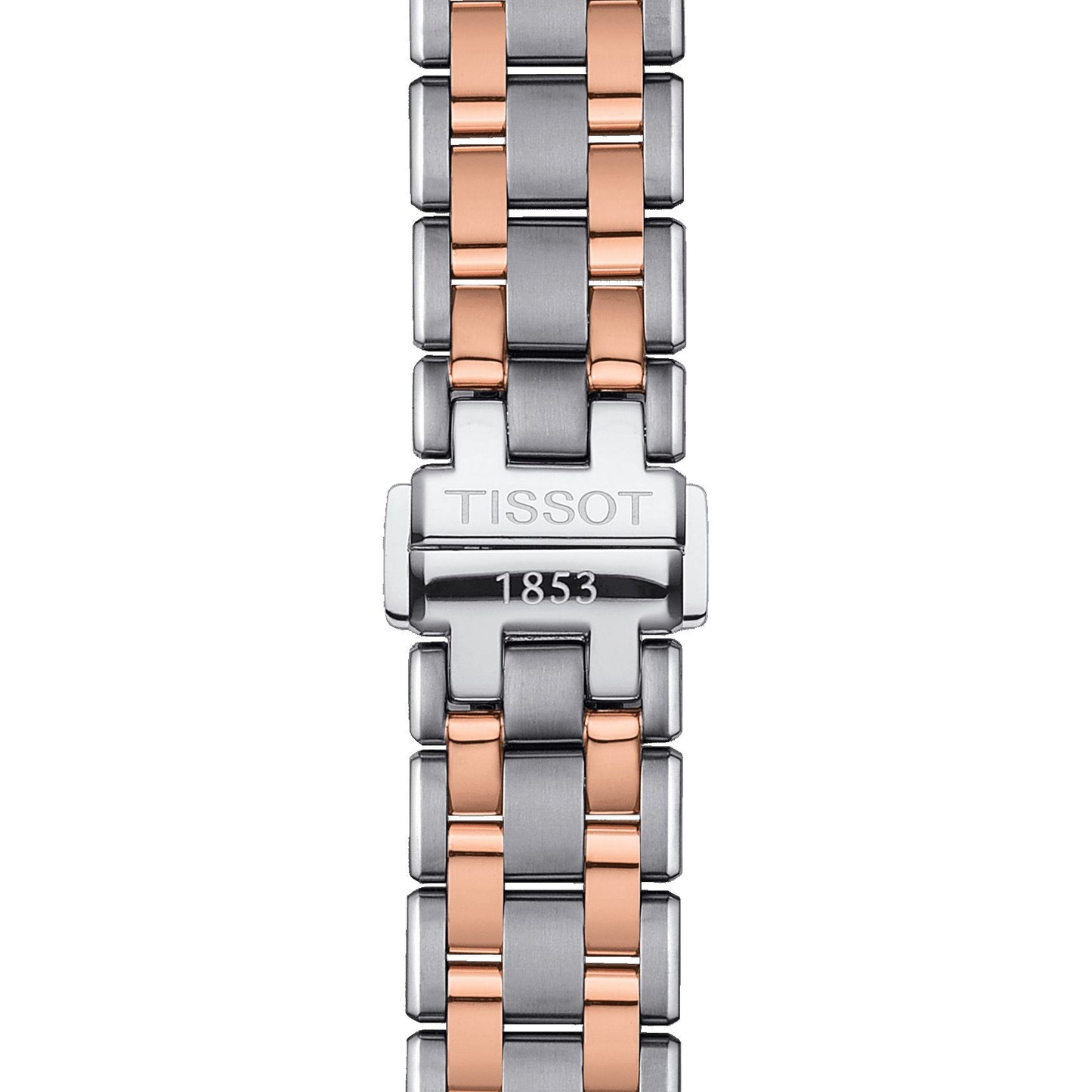 Tissot Lady (Stainless Steel, Grey/Rose Gold 5N) Roman And Indexes