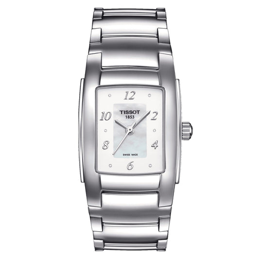 Tissot T10 (Stainless Steel, Grey) Arabic And Diamonds