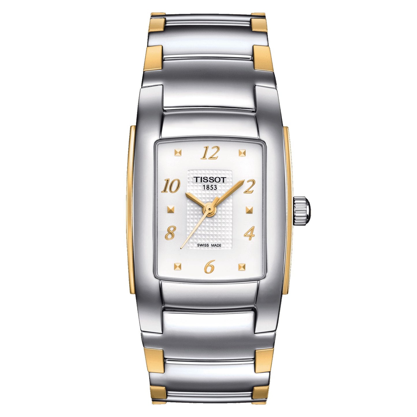Tissot T10 (Stainless Steel, Grey/Yellow) Arabic And Indexes