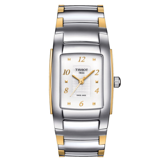Tissot T10 (Stainless Steel, Grey/Yellow) Arabic And Indexes
