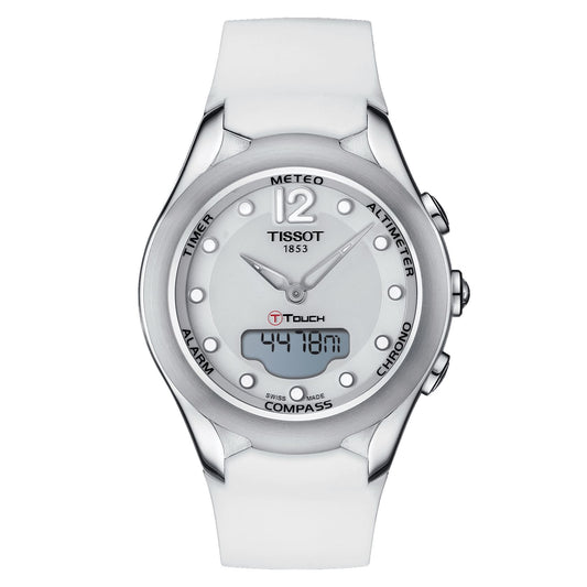 Tissot T-Touch Lady Solar (Silicone, White) Arabic And Indexes
