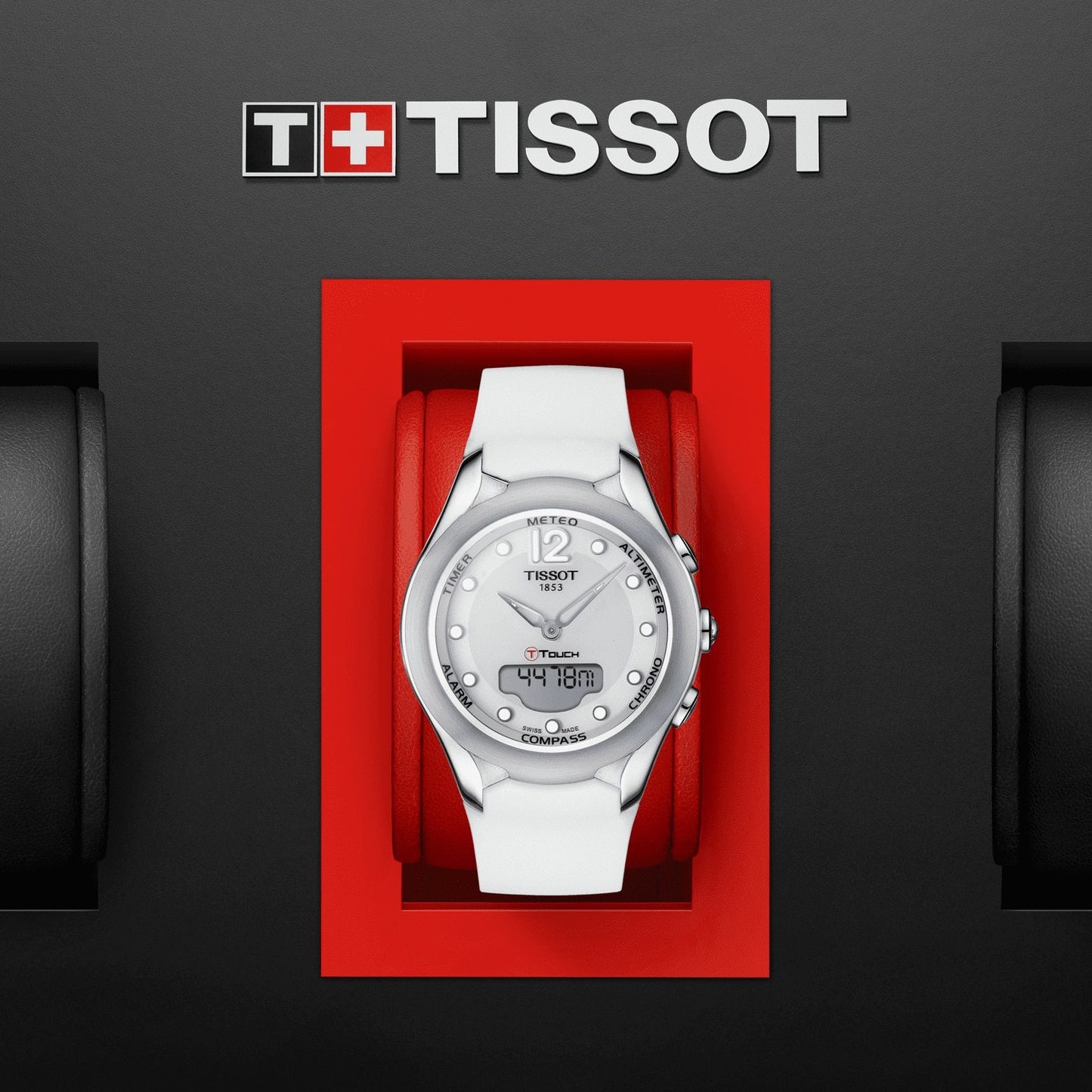 Tissot T-Touch Lady Solar (Silicone, White) Arabic And Indexes