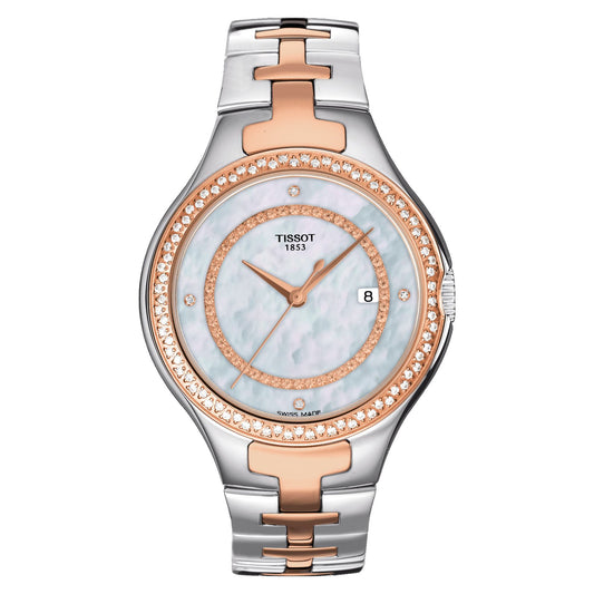 Tissot T12 (Stainless Steel, Grey/Rose Gold 5N) Diamonds