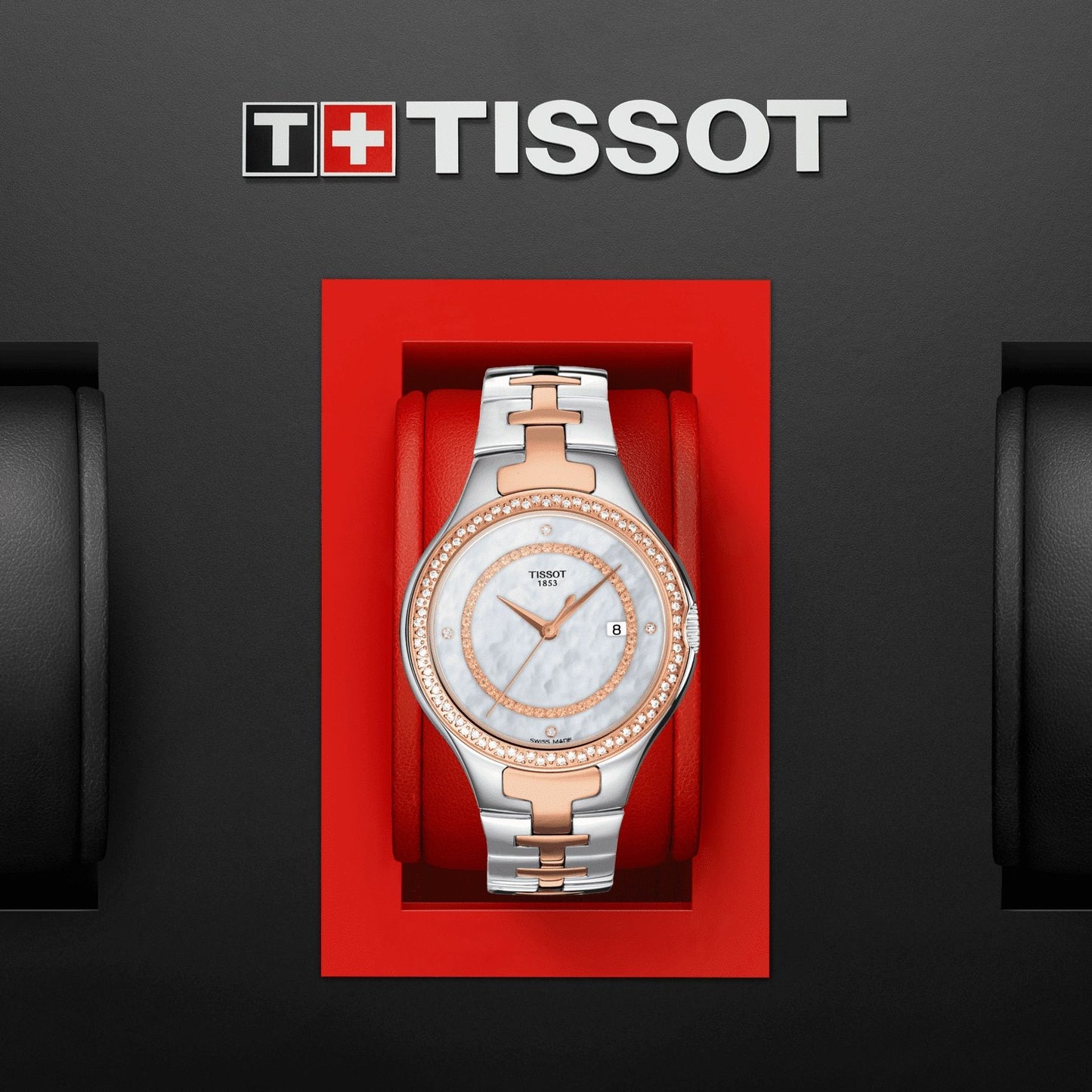 Tissot T12 (Stainless Steel, Grey/Rose Gold 5N) Diamonds