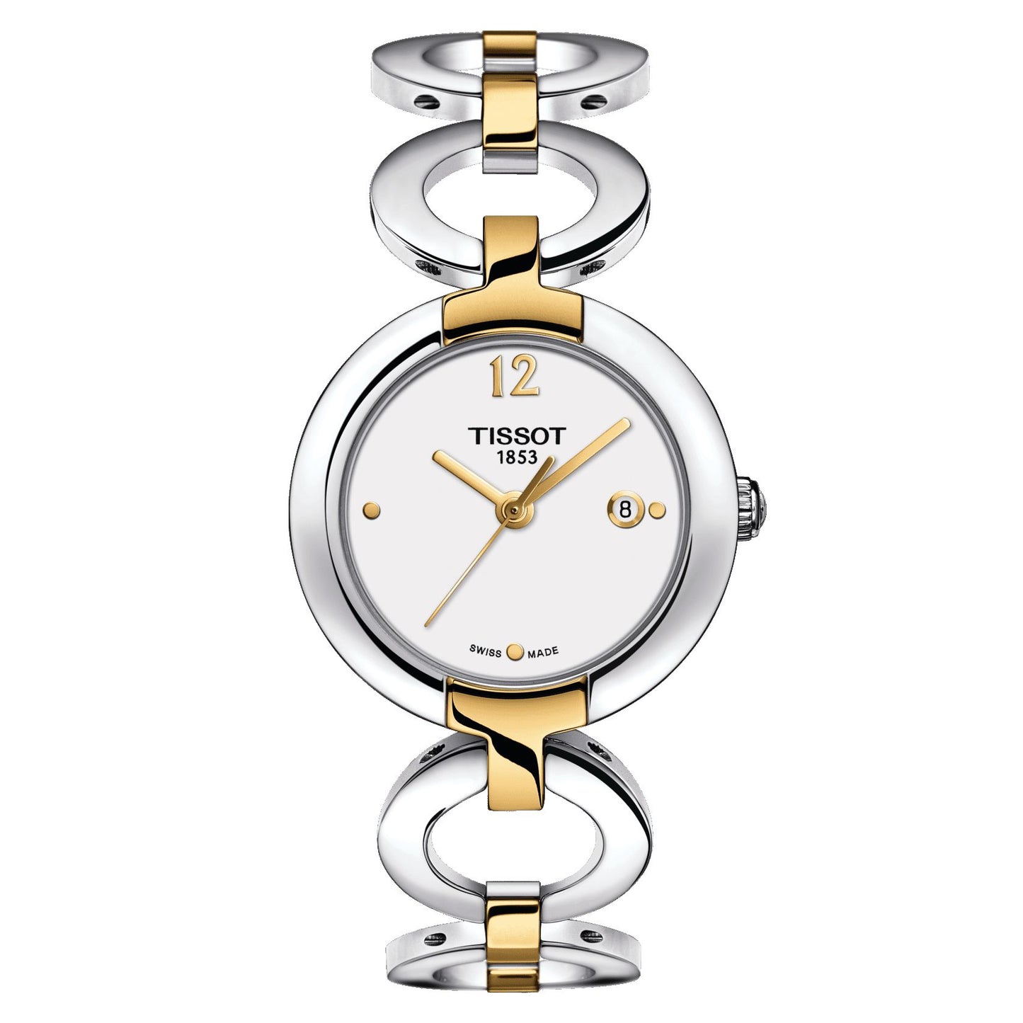 Pinky By Tissot (Stainless Steel, Grey/Golded) Arabic And Indexes
