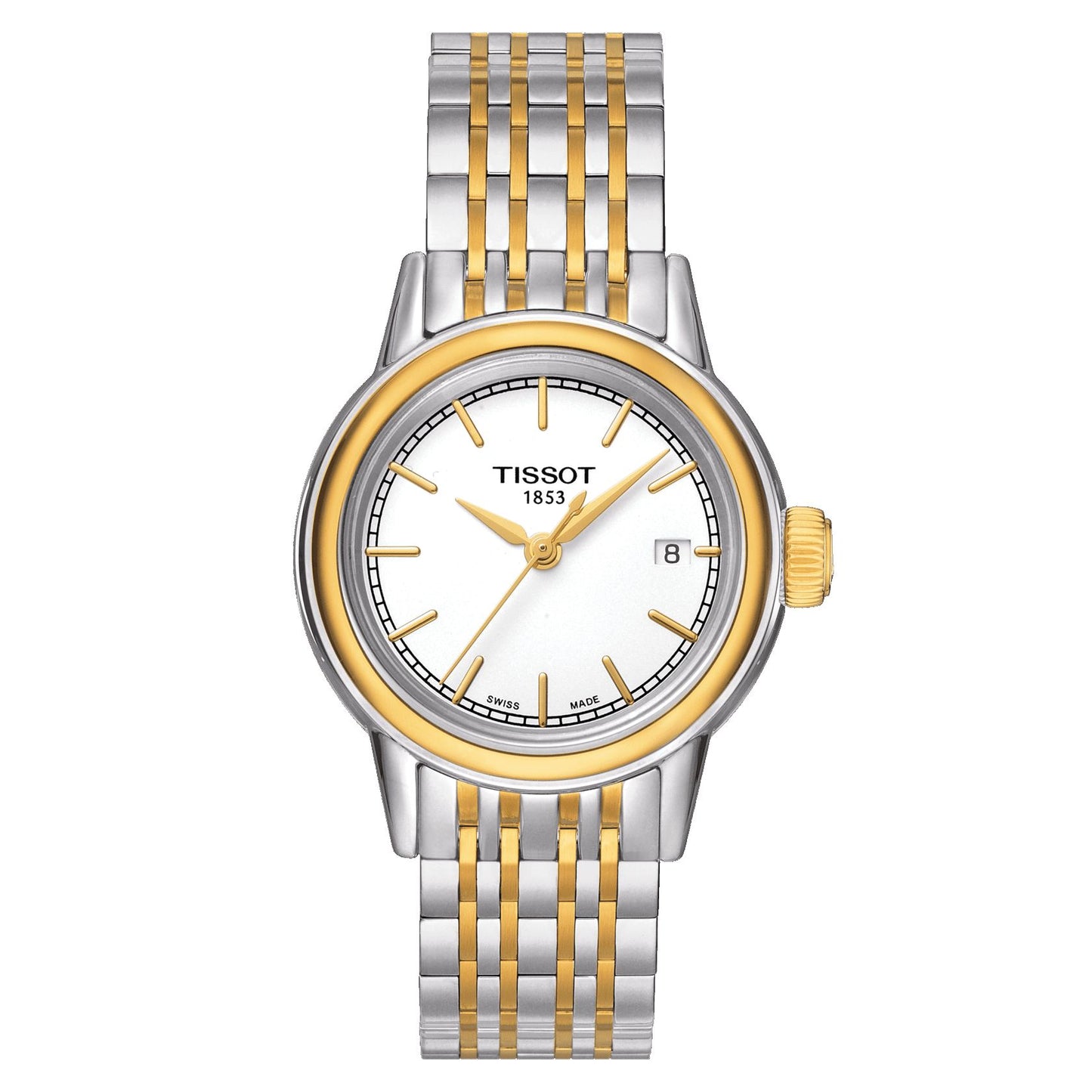 Tissot Carson Lady (Stainless Steel, Grey/Yellow Gold 1N14) Indexes