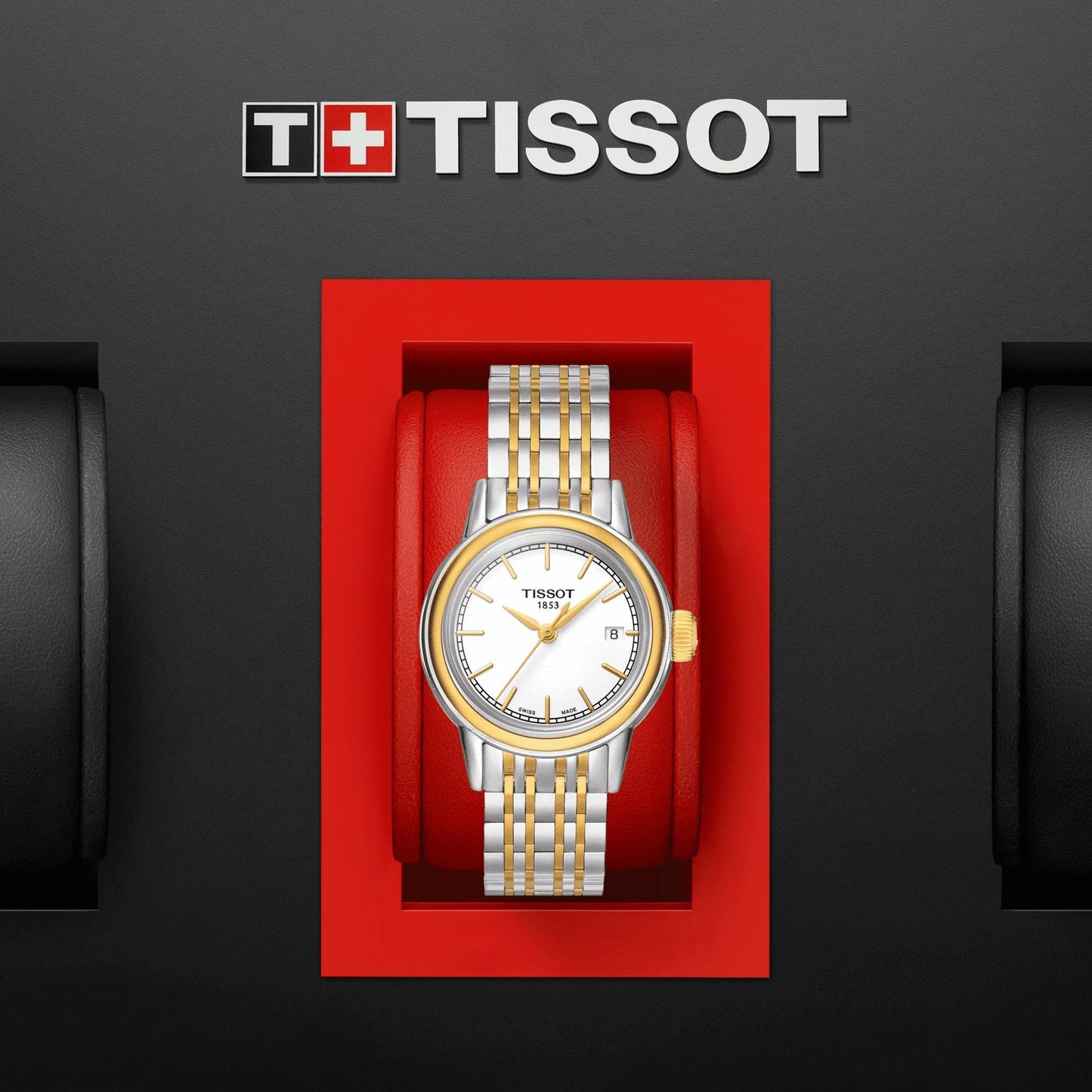 Tissot Carson Lady (Stainless Steel, Grey/Yellow Gold 1N14) Indexes