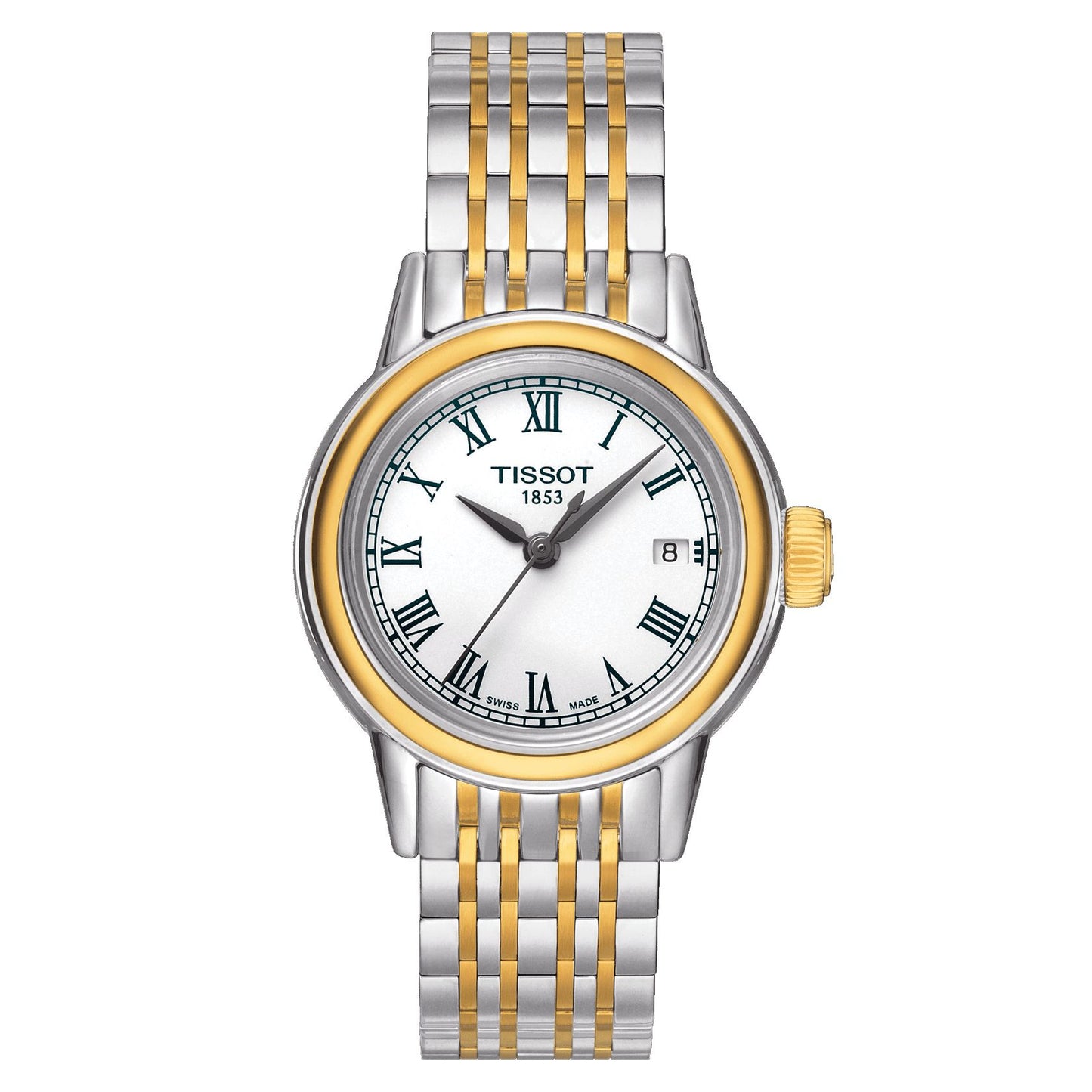 Tissot Carson Lady (Stainless Steel, Grey/Yellow Gold 1N14) Roman