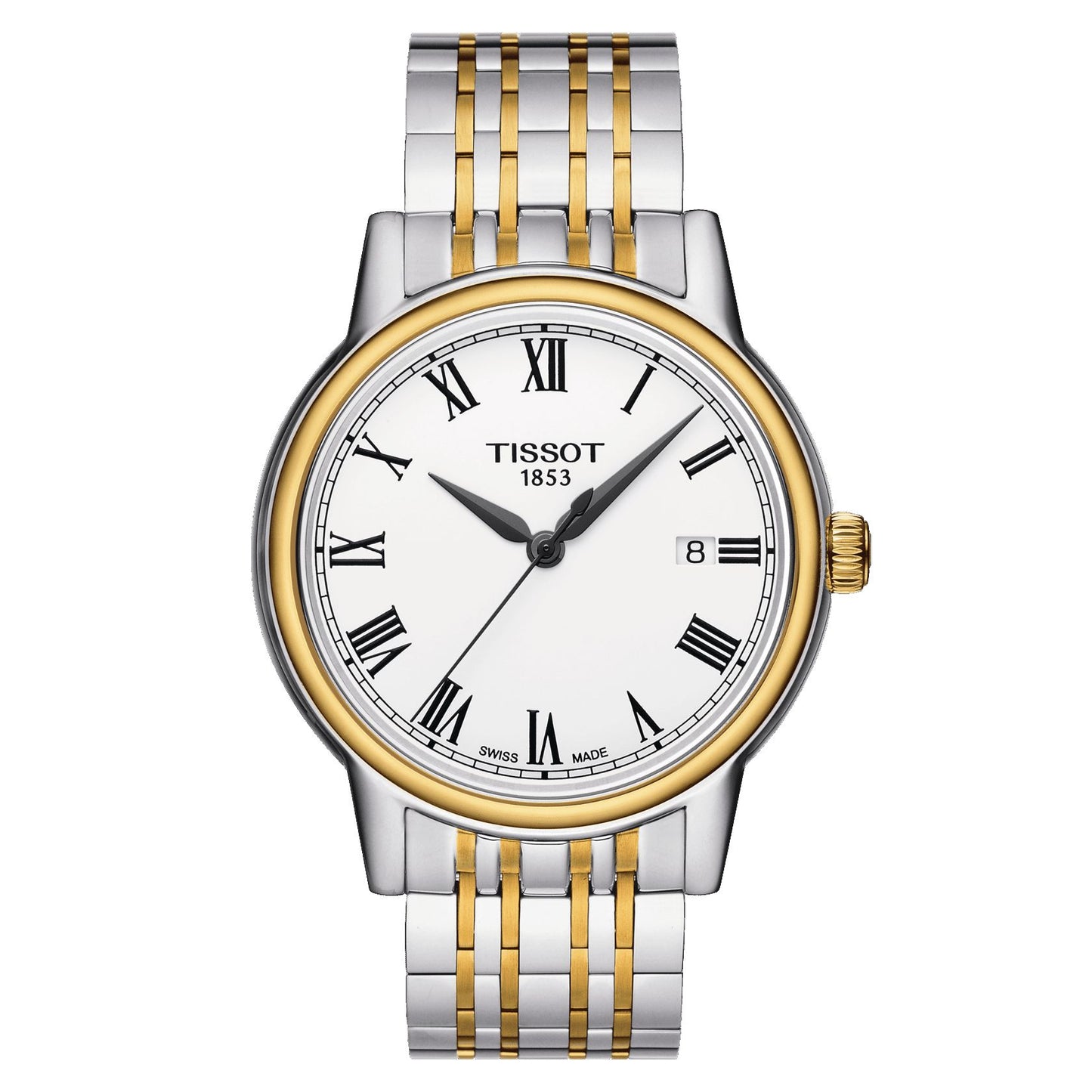 Tissot Carson (Stainless Steel, Grey/Yellow Gold 1N14) Roman