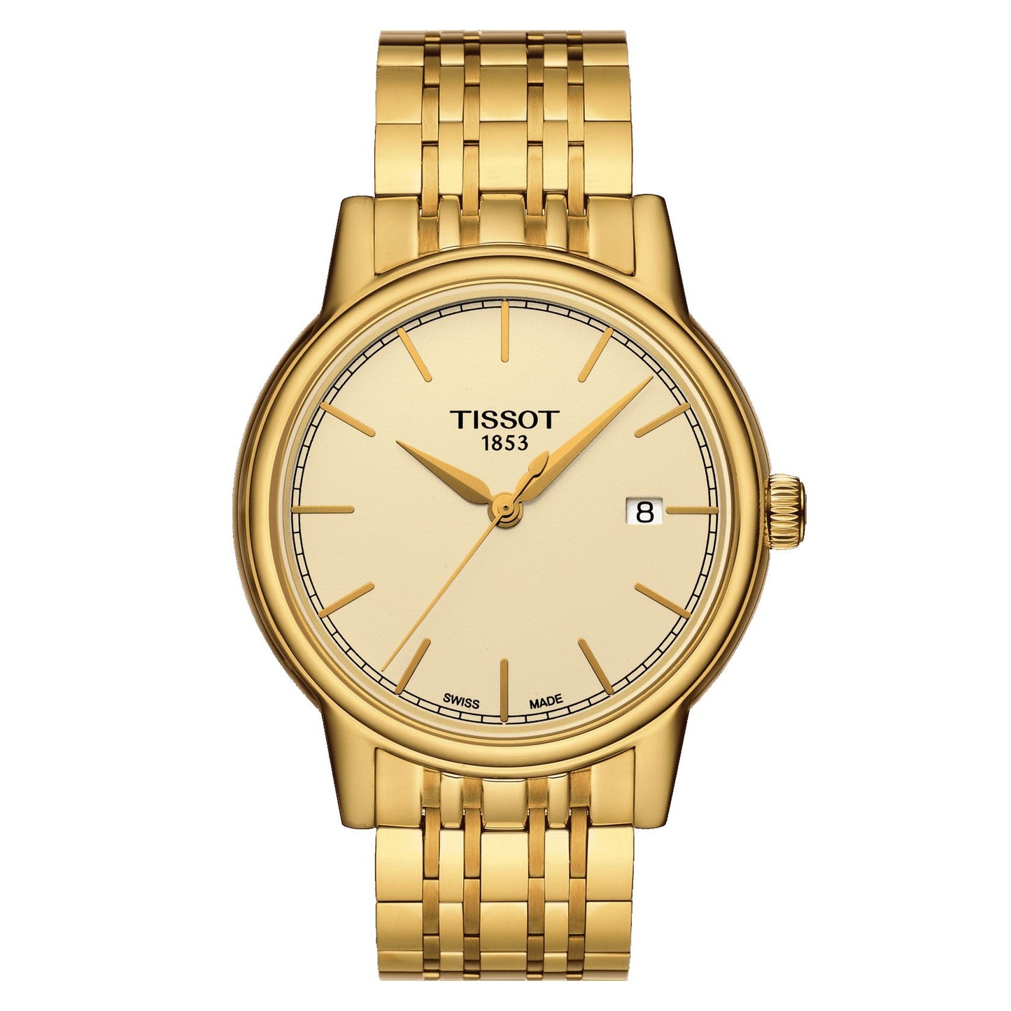 Tissot Carson (Stainless Steel, Yellow Gold 1N14) Indexes