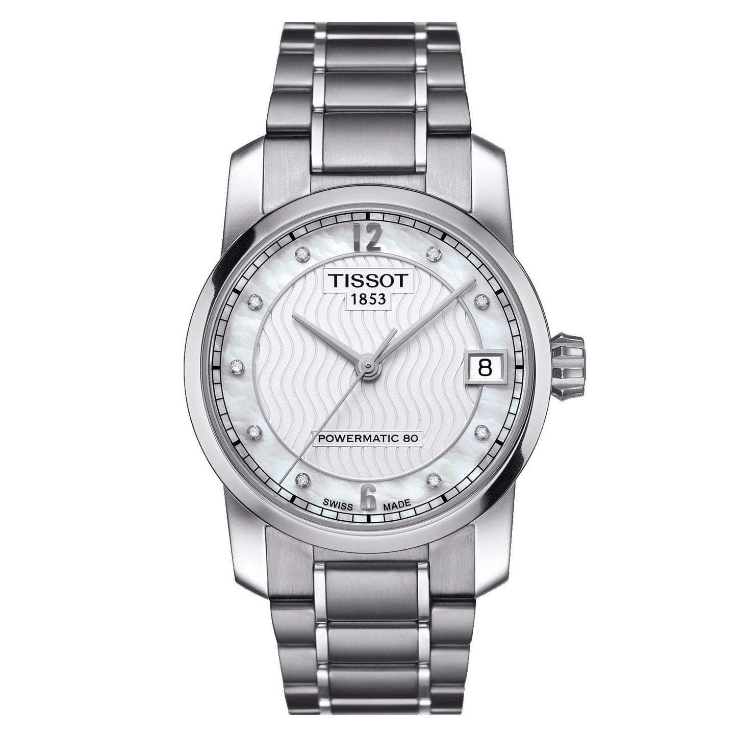 Tissot Titanium Powermatic 80 Lady (Titanium, Grey) Arabic And Diamonds