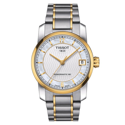 Tissot Titanium Powermatic 80 Lady (Titanium, Grey/Yellow Gold 1N14) Arabic And Indexes