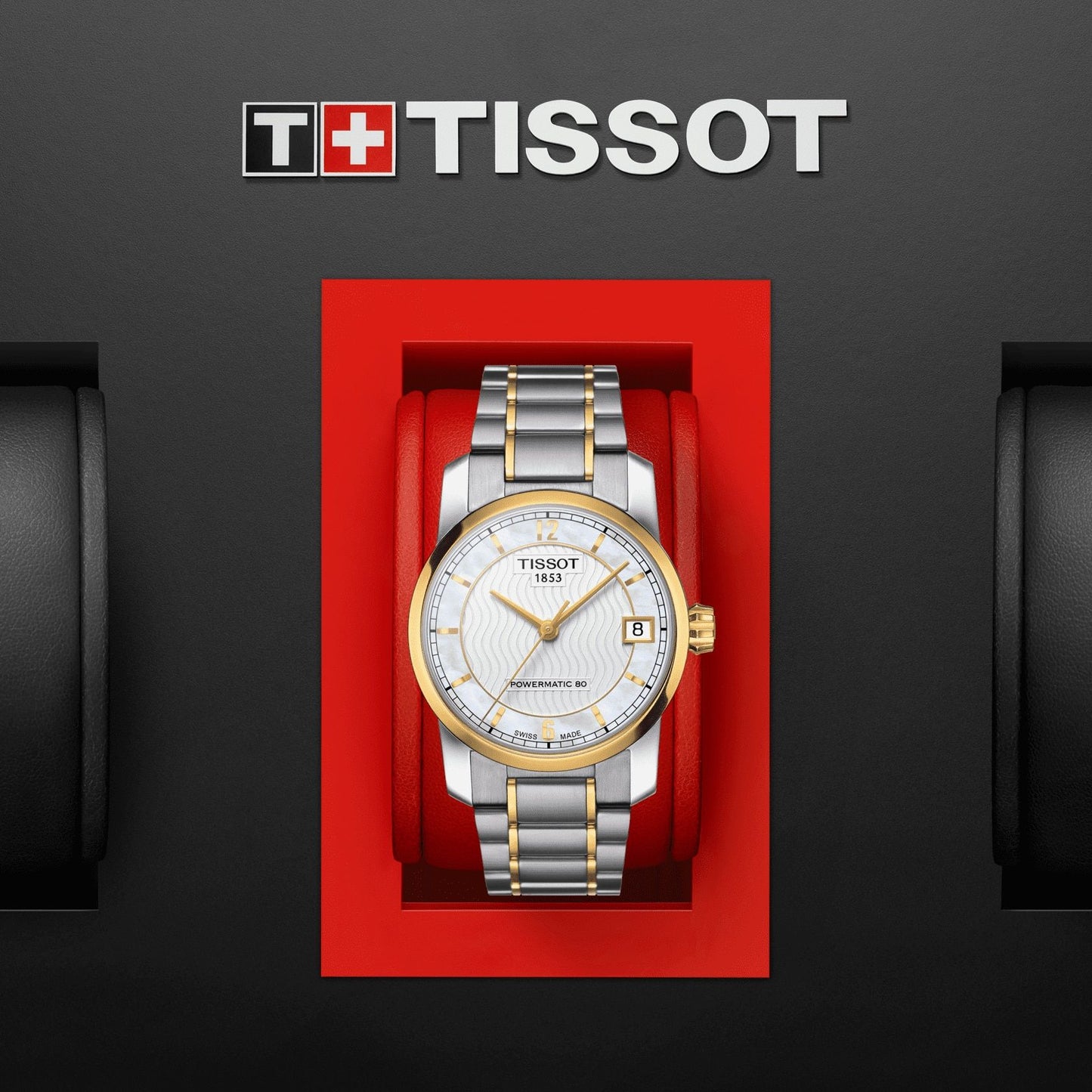 Tissot Titanium Powermatic 80 Lady (Titanium, Grey/Yellow Gold 1N14) Arabic And Indexes