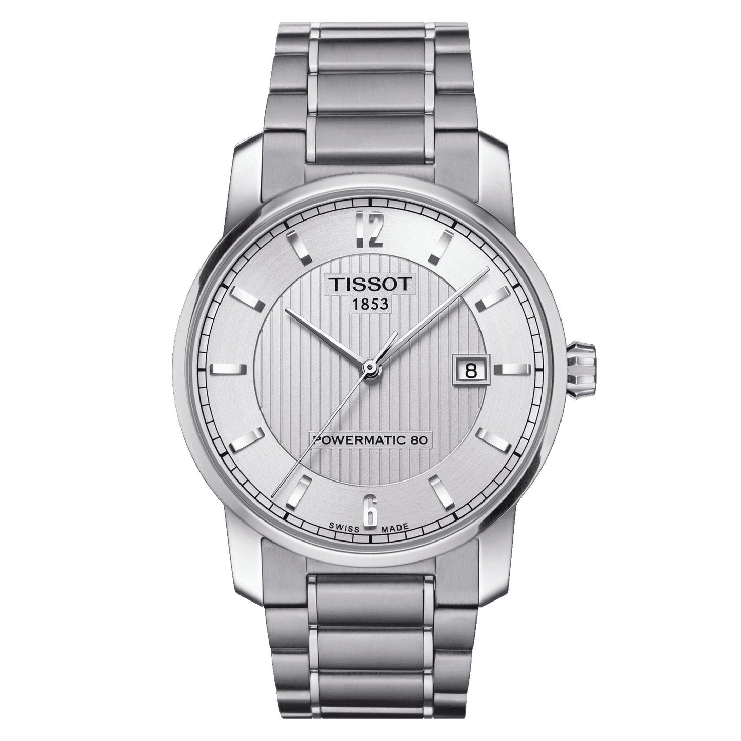 Tissot Titanium Powermatic 80 (Titanium, Grey) Arabic And Indexes