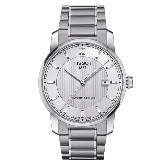 Tissot Titanium Powermatic 80 (Titanium, Grey) Arabic And Indexes