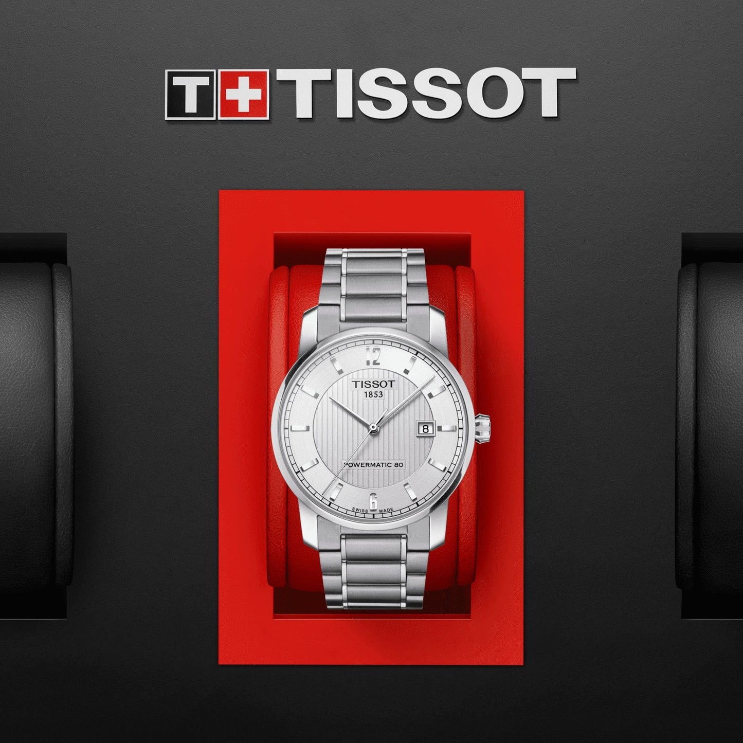 Tissot Titanium Powermatic 80 (Titanium, Grey) Arabic And Indexes