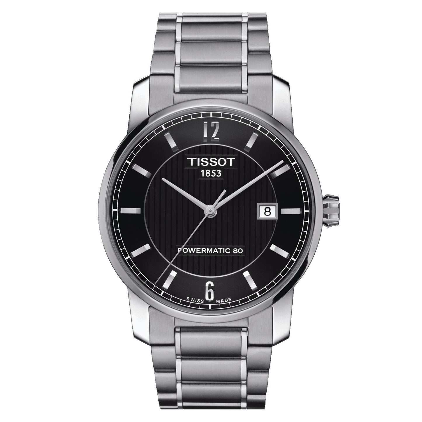 Tissot Titanium Powermatic 80 (Titanium, Grey) Arabic And Indexes