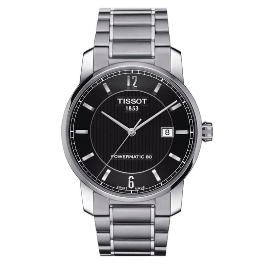 Tissot Titanium Powermatic 80 (Titanium, Grey) Arabic And Indexes