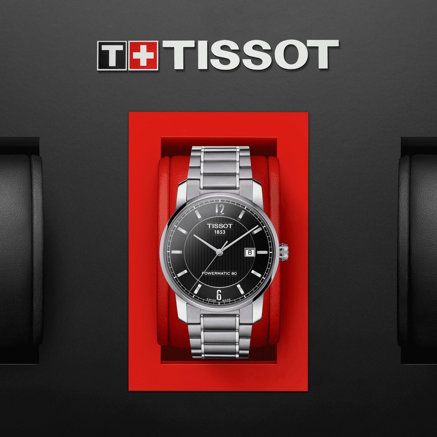 Tissot Titanium Powermatic 80 (Titanium, Grey) Arabic And Indexes