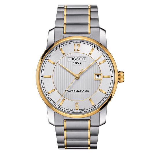 Tissot Titanium Powermatic 80 (Titanium, Grey/Yellow Gold 1N14) Arabic And Indexes