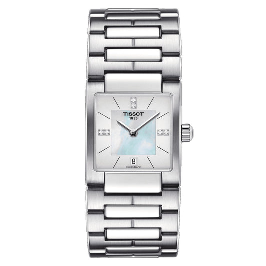 Tissot T02 (Stainless Steel, Grey) Indexes And Diamonds