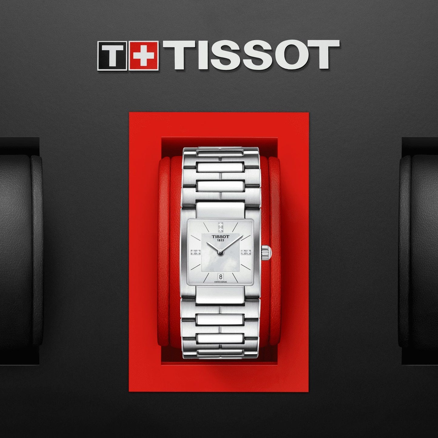 Tissot T02 (Stainless Steel, Grey) Indexes And Diamonds