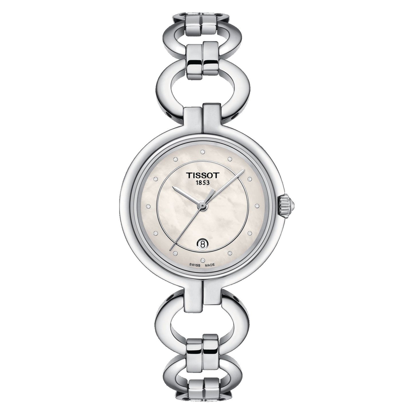 Tissot Flamingo (Stainless Steel, Grey) Diamonds
