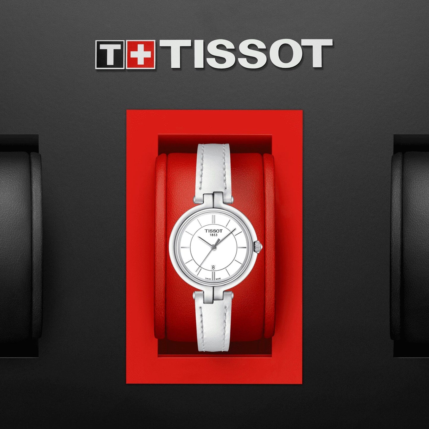 Tissot Flamingo (Leather, White) Indexes