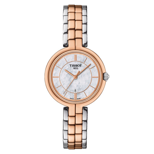 Tissot Flamingo (Stainless Steel, Grey/Rose Gold 5N) Indexes