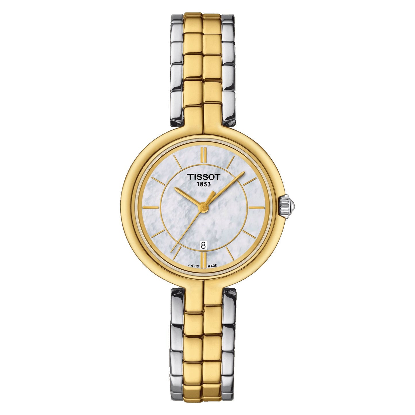 Tissot Flamingo (Stainless Steel, Grey/Yellow Gold 1N14) Indexes
