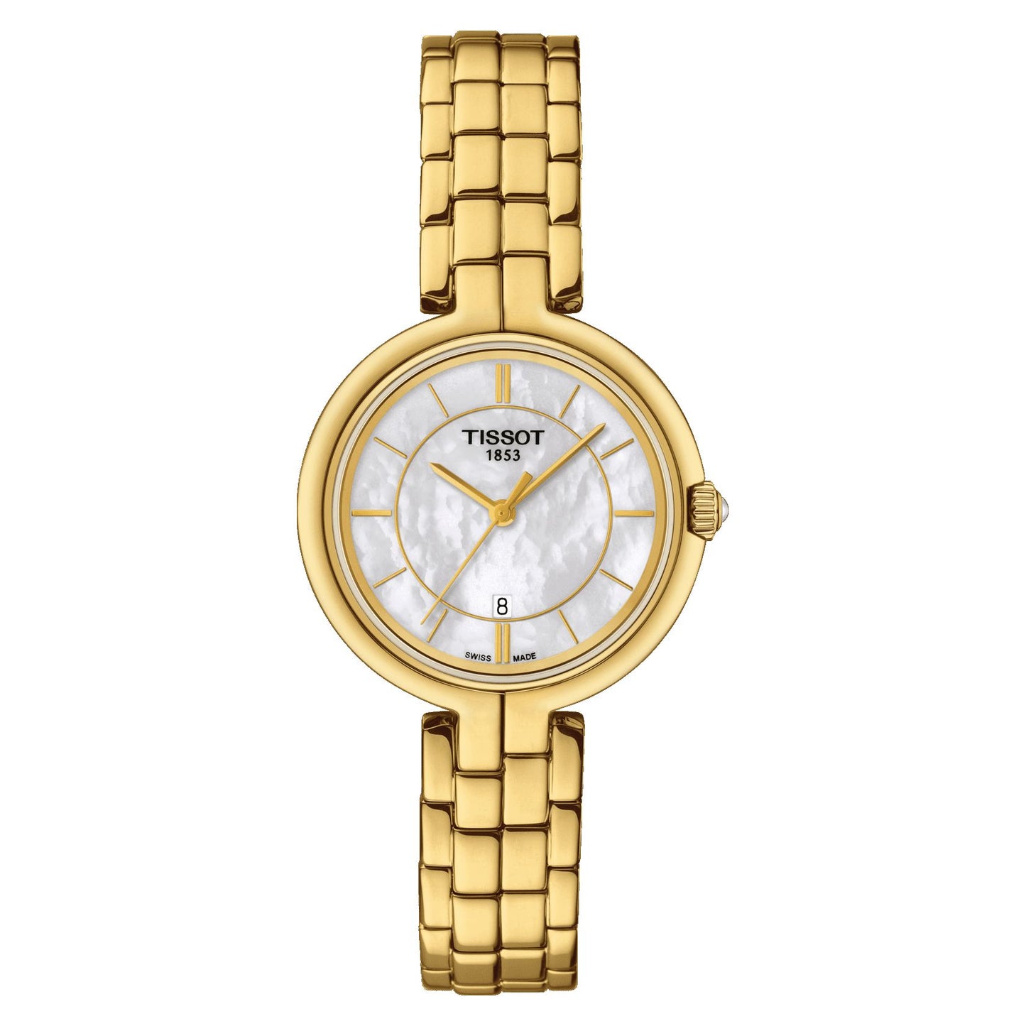 Tissot Flamingo (Stainless Steel, Yellow Gold 1N14) Indexes