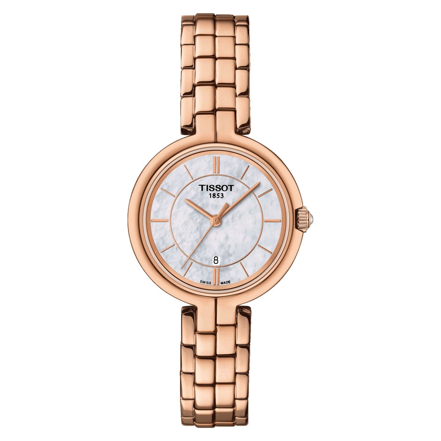 Tissot Flamingo (Stainless Steel, Rose Gold 5N) Indexes