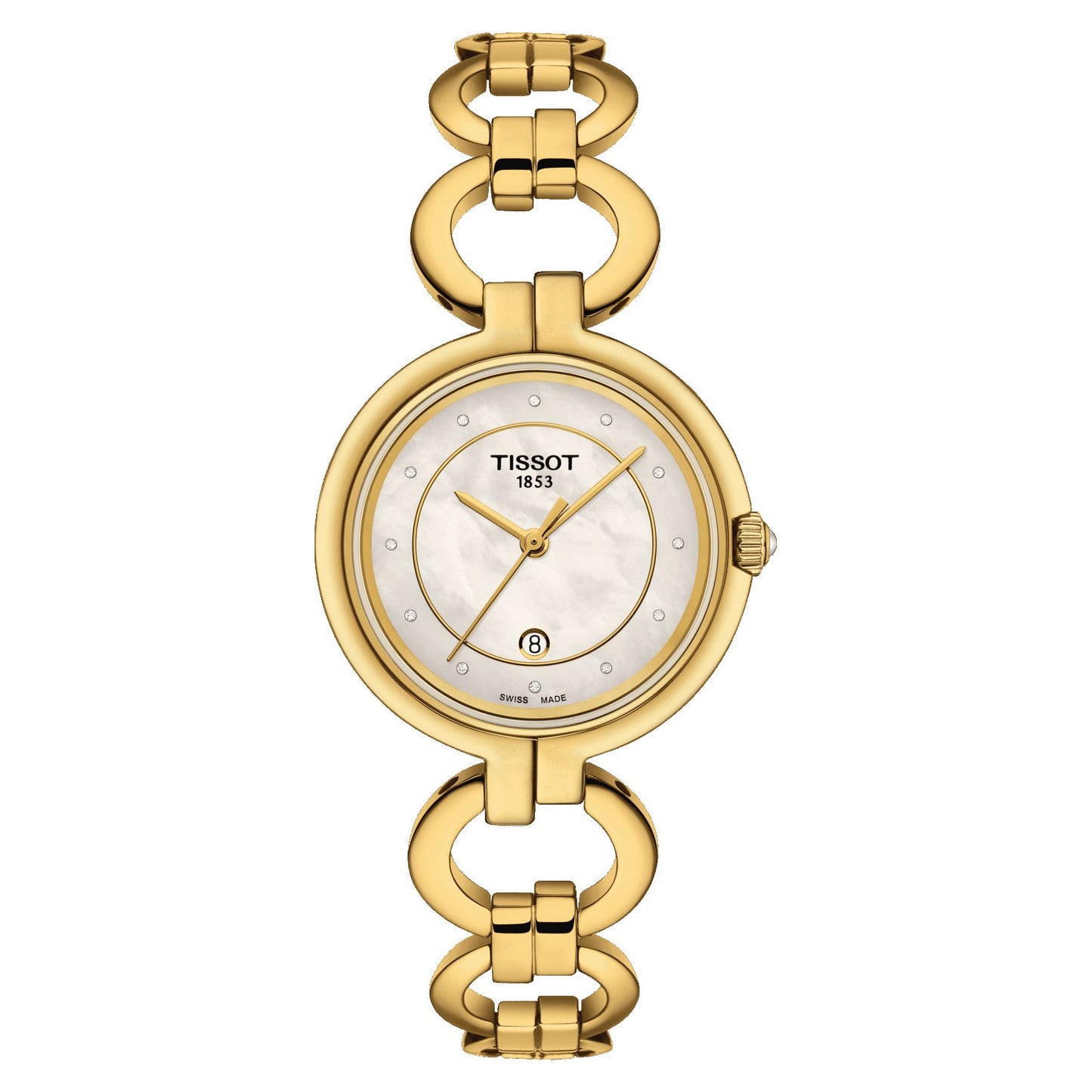 Tissot Flamingo (Stainless Steel, Yellow Gold 1N14) Diamonds