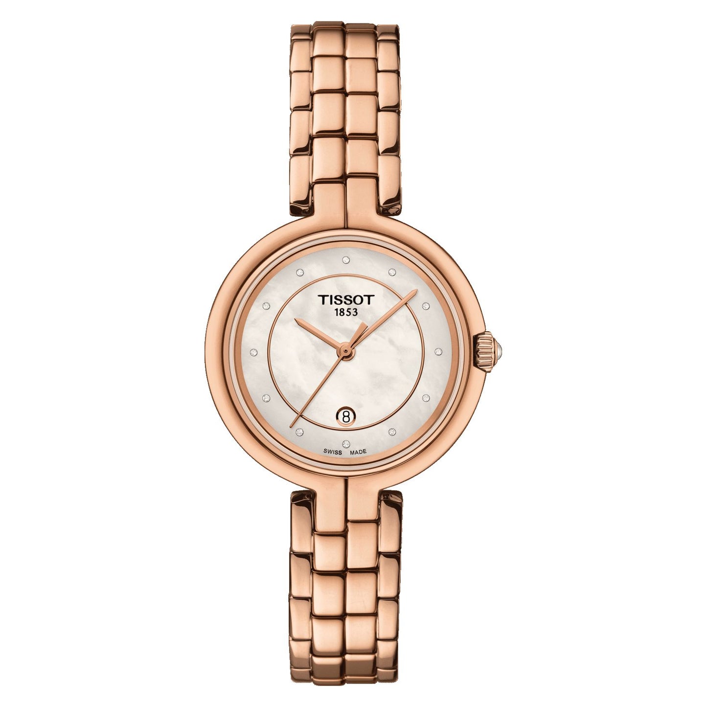 Tissot Flamingo (Stainless Steel, Rose Gold 5N) Diamonds